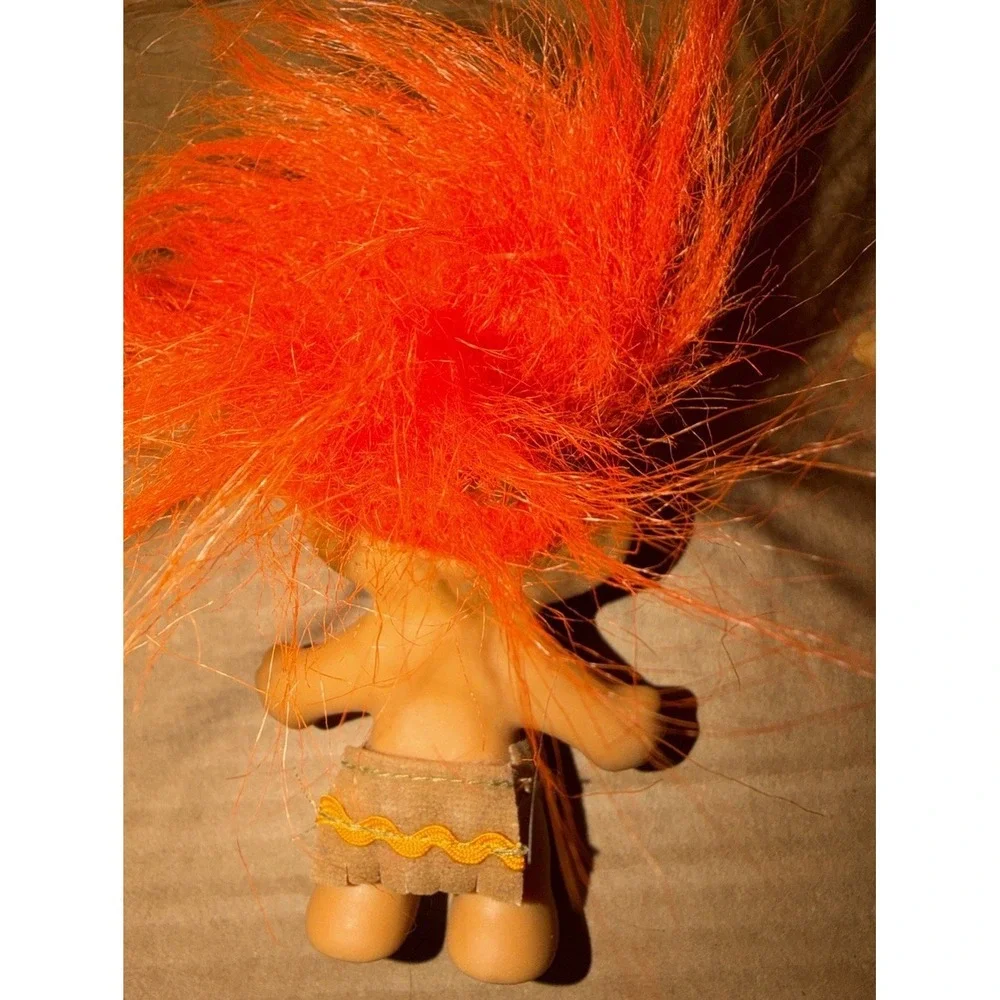 Troll Doll Native American 2pc Lot 3in 2in